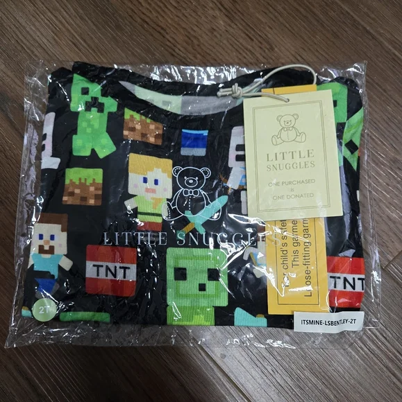 NIB Little Snuggles Minecraft Bamboo Pajamas - Picture 1 of 1